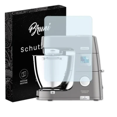 Abbildung von Bruni Schutzfolie kompatibel mit Kenwood Titanium Chef Patissier XL Folie, glasklare Displayschutzfolie (2X)