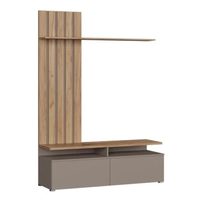 Abbildung von Vicco Wohnwand Harro, Goldkraft Eiche/Anthrazit,