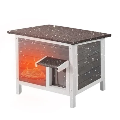 Abbildung von VEVOR Katzenhaus Katzenhöhle Katzen Hütte Holz Outdoor winterfest 610x508x535mm
