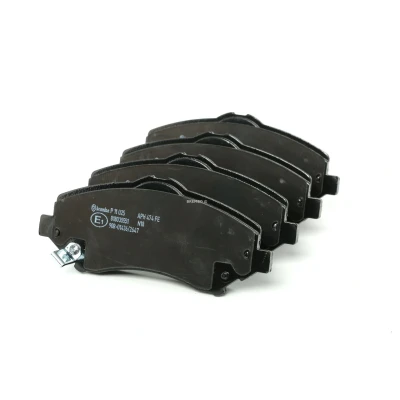 Abbildung von BREMBO P 11 025 Bremsbelagsatz mit akustischer Verschleißwarnung Zubehör JEEP: WRANGLER 3, Cherokee IV, DODGE: Journey MPV, LANCIA: Voyager