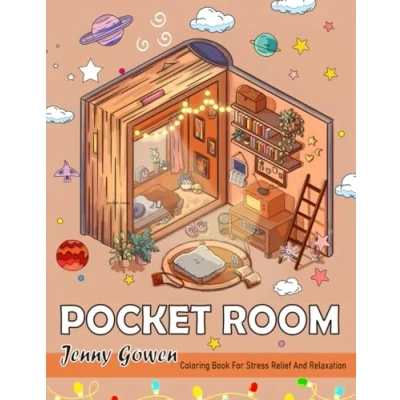 Abbildung von Pocket Room: Adult Coloring Book — Features Tiny, Beautiful Illustrations Of Miniature and Cozy Rooms, for Relaxation Stress Relieving
