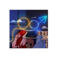 Abbildung von Twinkly Strings Star 200 LED, Sternförmige LED Lichterkette, RGB Lichter, Kompatibel mit Alexa &amp; Google Home, Gaming Stromversorgung über USB C, Grünes Kabel, 2 x 6m