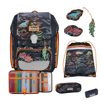 Abbildung von Scout Genius Set Safety Light Flames Schulrucksack