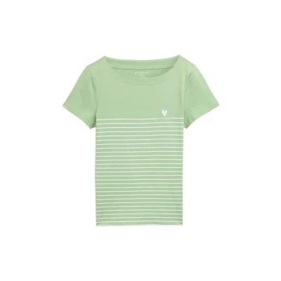 Abbildung von TOM Tailor MIT Streifenmuster Tshirt print, Damen, Größe: XXL, True green