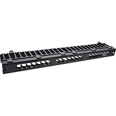 Abbildung von InLine® 19&quot; Kabel Rangierpanel, 1HE, RAL 9005, schwarz