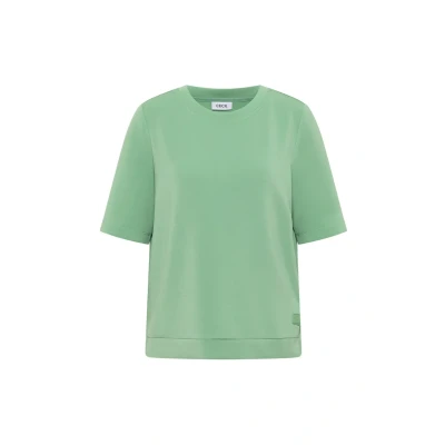 Abbildung von Cecil Softes Touch Tshirt basic, Damen, Größe: Medium, Grün