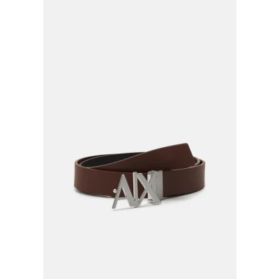Abbildung von Armani Exchange Men&#039;s Essenial, Double face, Metal Logo Plaque Belt, Multicolor, 34