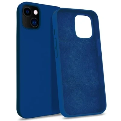 Abbildung von MyGadget Hülle kompatibel mit iPhone 14 Gummierte Handyhülle [ 3 Layer Struktur ] Schutzhülle Soft Inlay &amp; Hardcase Cover außen Dunkelblau