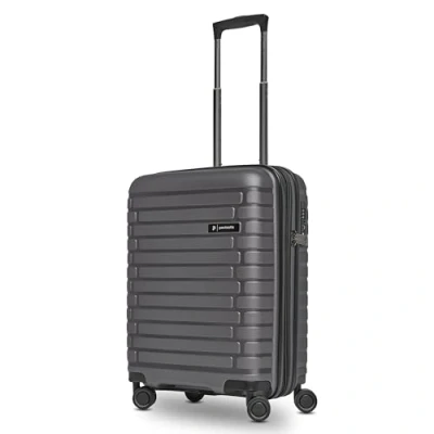 Abbildung von Pactastic Hartschalen Kabinen Koffer Kleiner Cabin Trolley 40 x 20 55 cm von auf 48 Liter erweiterbar aus hochwertigem Polypropylen 4 Doppelrollen &amp; TSA Schloss (Collection 04)