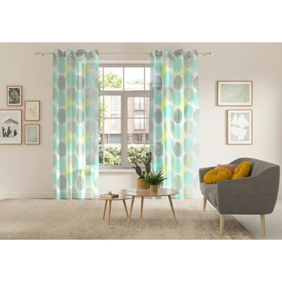 Abbildung von my home Gardine &quot;BELEM&quot;, (1 St.), 1 Schal, Voile, Polyester, Kreise