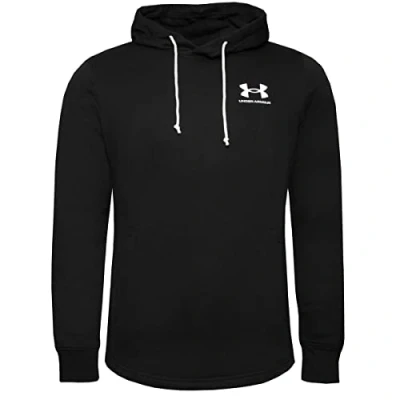 Abbildung von Under Armour Rival Terry Kapuzenpullover Black/onyx white, Herren, Größe: Large, white