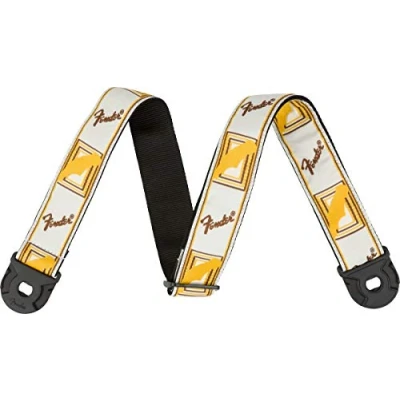 Abbildung von Fender® »QUICK GRIP LOCKING END STRAP POLYESTER« Gitarrengurt mit Gurt Sicherungssystem Polyester 1 Stück Farbe: Weiß/Gelb/Braun