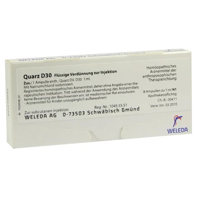 Abbildung von Quarz D 30 Ampullen 8X1 ml