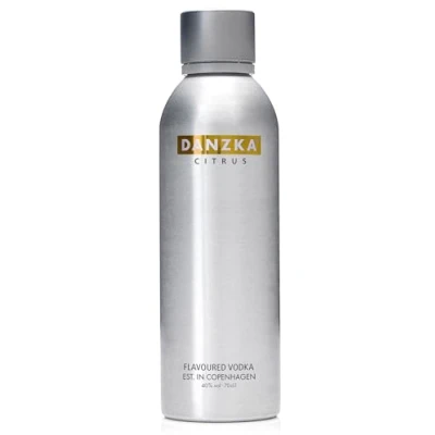 Abbildung von Danzka Citrus Premium Wodka 1 x 700ml Aluminiumflasche Skandinavisches Design Copenhagen