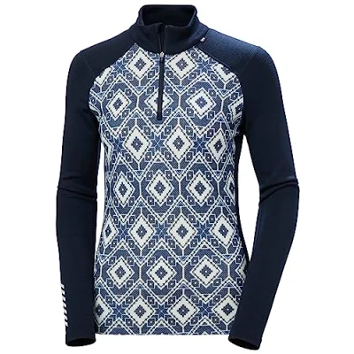 Abbildung von Helly Hansen Damen W Lifa Merino Midw Gra 1/2 Zip, Marineblau, XS
