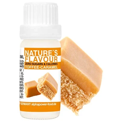 Abbildung von Flavour Drops TOFFEE KARAMELL CARAMEL, Flavdrops I 100% natürliches Lebensmittel Aroma Geschmackstropfen ohne Kalorien &amp; Zucker Backaromen, Geschmack für Wasser, Quark