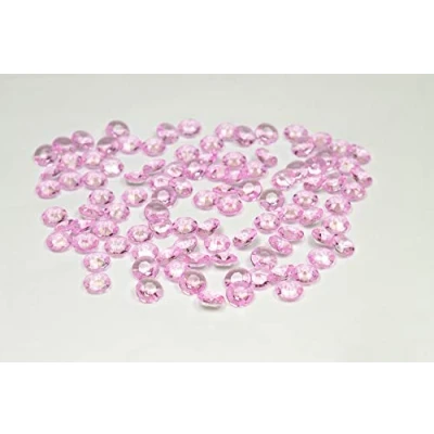 Abbildung von Creativery 100 Dekosteine Diamanten 12mm (rosa 148) // Deko Steine 1,2 cm Streudeko Tischdeko Diamonds Kristall Hochzeit Streuteile