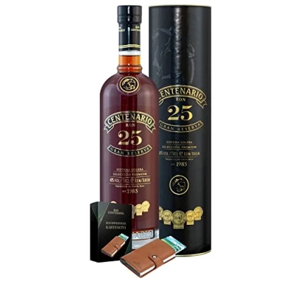 Abbildung von Ron Centenario 25 Gran Reserva Geschenkset mit Kartenetui Hergestellt im Solera Verfahren und liebevoller Handarbeit 700ml
