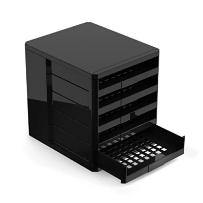 Abbildung von SO TECH® Büroablage Schubladenbox mit 5 ausziehbaren Ablagen schwarz 275 x 320 330 mm