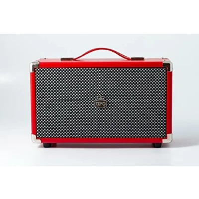 Abbildung von GPO Westwood Retro 25 Watt Lautsprecher mit Bluetooth und Tragegriff Rot