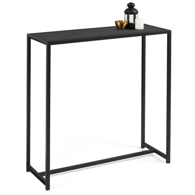 Abbildung von IDMarket Konsole Davis aus Metall, Schwarz, matt, Industriedesign