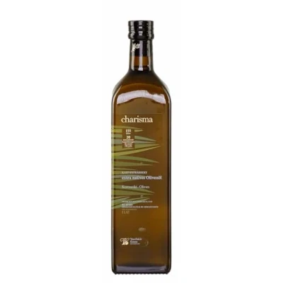 Abbildung von Charisma Olivenöl 1 Liter Extra nativ 100% Koroneiki Olive Kaltgepresst Vassilakis Estate aus Kreta
