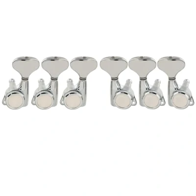 Abbildung von Musiclily Pro 3L3R Gitarren Locking Tuners Mechaniken 18:1 Ratio Tuning Pegs Keys Machine Heads für LP SG Style E Gitarre/Akustikgitarre, Chrom mit Y Button