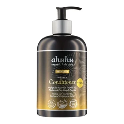 Abbildung von ahuhu VITALITY Vitamin Conditioner (500 ml) Haarpflege Mit B3 &amp; Biotin, Tiefenwirksame Spülung Für Geschmeidigkeit Glanz, Ohne Silikone Mikroplastik, Vegan