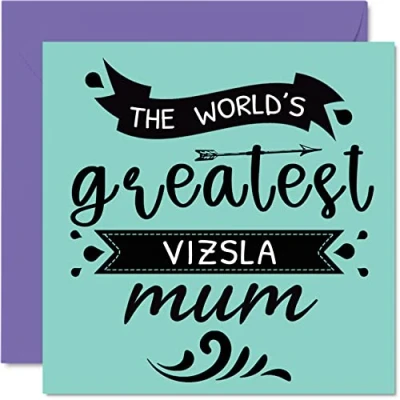 Abbildung von Geburtstagskarten für Sie vom Hund die beste Vizsla Mama Geburtstagskarte von Haustier, Hundemutter, Geburtstagsgeschenke, 145 mm x mm, Muttertagsgrußkarten Mama,