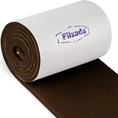 Abbildung von Filzada Filzgleiter 1x Rolle Selbstklebend 100x10cm Möbelgleiter Stuhlgleiter