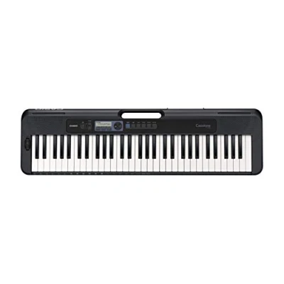 Abbildung von Casio CT S300AD 61 berührungsempfindliche Tasten, Pitch Bend Wheel tragbare elektronische Tastatur in Schwarz mit AC Adapter im Lieferumfang enthalten