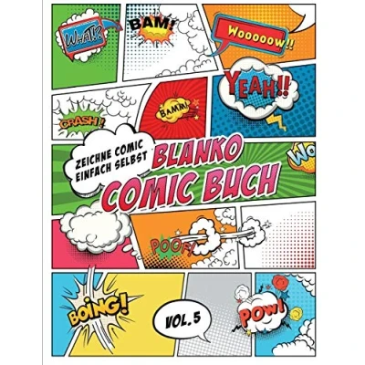 Abbildung von Blanko Comic Buch Zeichne Einfach Selbst: Comicheft mit Leeren Rastern und Sprechblasen tolles Geschenk für Kinder Erwachsene, um Kreativität zu Verbessern (Superhero Comics)