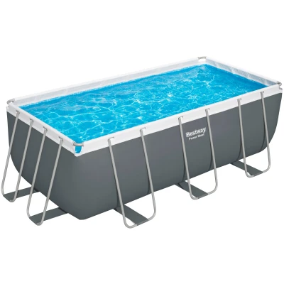 Abbildung von Bestway Framepool &quot;Power Steel™&quot;, (Set), Frame Pool mit Filterpumpe 412x201x122 cm, grau