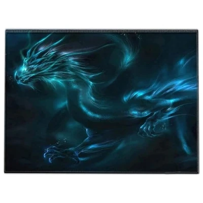 Abbildung von Silent Monsters Mauspad 240 x 200 mm Stoff Mousepad Drache Vernähter Rand rutschfest für Gaming Büro Office Homeoffice 24 20 cm Mouse Pad Mat Mausunterlage klein f alle Maus Arten