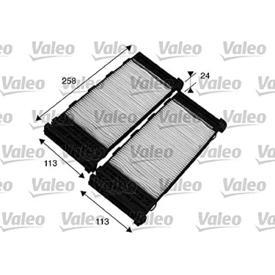 Abbildung von VALEO CLIMFILTER COMFORT 715575 Innenraumfilter Partikelfilter 258, 258 NISSAN: ALMERA 1 Hatchback,