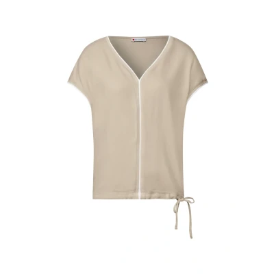 Abbildung von Street One Tshirt print, Damen, Größe: 34, Beige