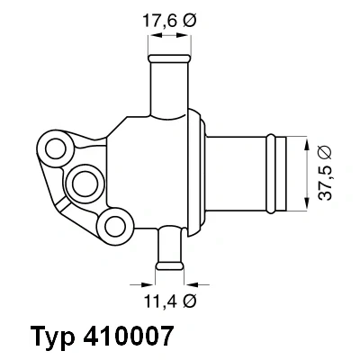Abbildung von WAHLER 410007.87D Kühlwasserthermostat 87 mit Dichtung FIAT: Seicento / 600 Schrägheck, Cinquecento