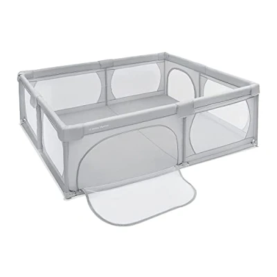 Abbildung von Moby System Laufstall XXL Laufgitter für Babys Sicherer Spielbereich 200 cm x 140