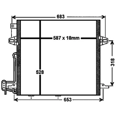 Abbildung von MAHLE ORIGINAL AC 756 000P Klimakondensator mit Trockner 587 MERCEDES BENZ: ML Klasse, R GL kfzteile, kfzteile24, bandel online, bandel, atp