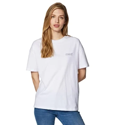 Abbildung von Mavi Damen Logo Tee T Shirt, White, Medium