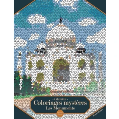 Abbildung von Glavetin Coloriages mystères Les Monuments: Livre de coloriage par numéro pour adultes dans un style mosaïque