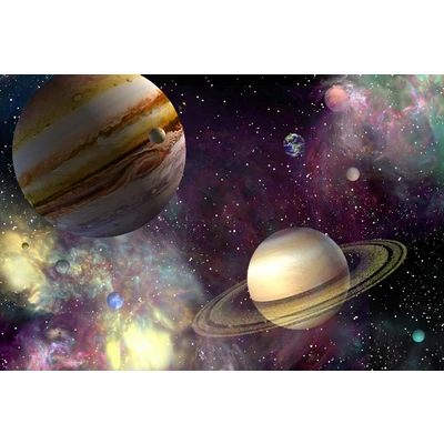 Abbildung von Papermoon Fototapete &quot;GALAXIE WELTALL UNIVERSUM PLANETEN SOLAR SYSTEM STERNE&quot;