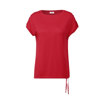 Abbildung von Cecil MIT Raffung Tshirt print, Damen, Größe: Medium, Rot
