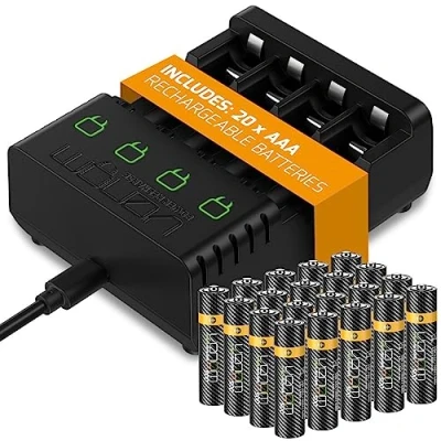 Abbildung von Venom Ladestation mit wiederaufladbarem Akku Plus 20 x AAA Batterien
