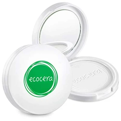 Abbildung von ECOCERA Kompaktpuder Banane, Transparenter Gesichtspuder, Hypoallergen Natur Vegan 10g