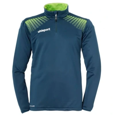 Abbildung von Uhlsport Herren Goal 1/4 Zip Top Sweatshirt, Petrol/Flash grün, S