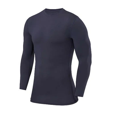 Abbildung von PowerLayer Herren Kompressions Shirt mit Rundhalsausschnitt Dunkelgrau, M