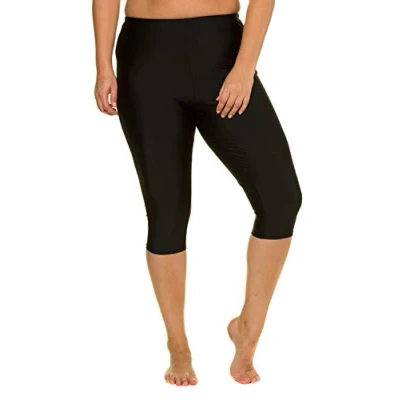 Abbildung von Ulla Popken Damen Schwimm capri Badehose, Schwarz, 58 EU
