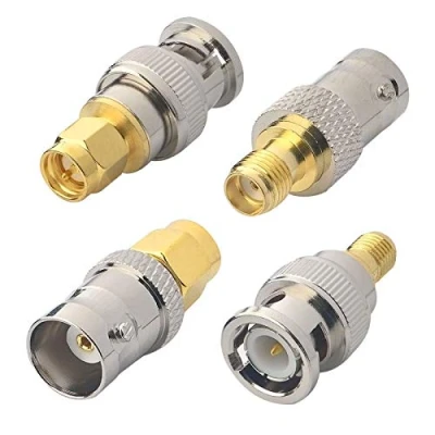 Abbildung von YILIANDUO 4 Typ SMA Adapter Kit auf BNC Antennenadapter für Handheld Ham Radio PC LAN USB Raspberry Pi TYT Icom WiFi Antenne MEHRWE CCTV
