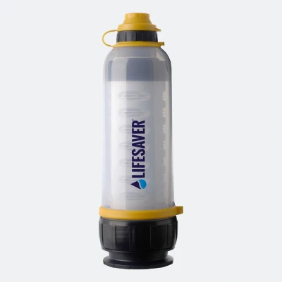 Abbildung von LifeSaver® Bottle Wasserfilterflasche (750ml) Trinkflasche filtert 99,9999% aller Bakterien Wasseraufbereitung Trinkwasser Camping bis zu 6.000 Liter Tragbarer Wasserentkeimer Wandern Outdoor